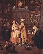 Pietro Longhi Der Apotheker painting